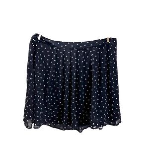 Old Navy Navy Blue Polka Dot Swing Skirt
